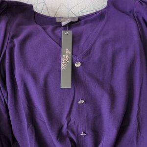 Elegant Purple Blouse with Chic Design